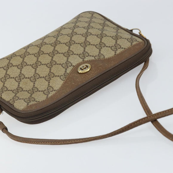 GUCCI GG Supreme Shoulder Bag PVC Beige Gold 56 02 068 Auth 162104