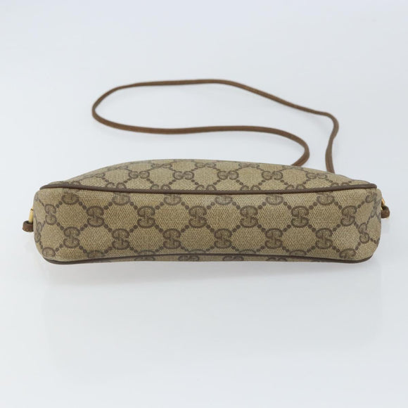 GUCCI GG Supreme Shoulder Bag PVC Beige Gold 56 02 068 Auth 162104