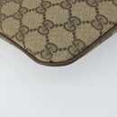 GUCCI GG Supreme Web Sherry Line Bag PVC Beige Gold 98 02 047 Auth 162105-15