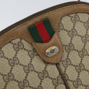 GUCCI GG Supreme Web Sherry Line Bag PVC Beige Gold 98 02 047 Auth 162105-18