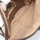 GUCCI GG Supreme Web Sherry Line Bag PVC Beige Gold 98 02 047 Auth 162105-10