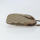 GUCCI GG Supreme Web Sherry Line Bag PVC Beige Gold 98 02 047 Auth 162105-3