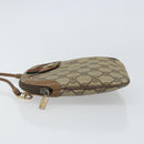 GUCCI GG Supreme Web Sherry Line Bag PVC Beige Gold 98 02 047 Auth 162105-4