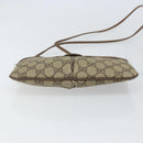 GUCCI GG Supreme Web Sherry Line Bag PVC Beige Gold 98 02 047 Auth 162105-5