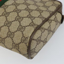 GUCCI GG Supreme Web Sherry Line Clutch Bag PVC Beige Gold 89 01 012 Auth 162106-15