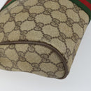 GUCCI GG Supreme Web Sherry Line Clutch Bag PVC Beige Gold 89 01 012 Auth 162106-16