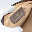 GUCCI GG Supreme Web Sherry Line Clutch Bag PVC Beige Gold 89 01 012 Auth 162106-9