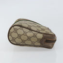 GUCCI GG Supreme Web Sherry Line Clutch Bag PVC Beige Gold 89 01 012 Auth 162106-3