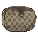 GUCCI GG Supreme Web Sherry Line Bag PVC Beige Gold 156 02 066 Auth 162107-1