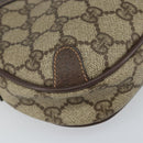 GUCCI GG Supreme Web Sherry Line Bag PVC Beige Gold 156 02 066 Auth 162107-11