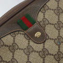 GUCCI GG Supreme Web Sherry Line Bag PVC Beige Gold 156 02 066 Auth 162107-15
