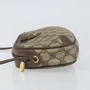 GUCCI GG Supreme Web Sherry Line Bag PVC Beige Gold 156 02 066 Auth 162107-5