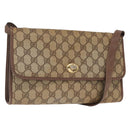 GUCCI GG Supreme Shoulder Bag PVC Beige Gold 004 115 6197 Auth 162108-1