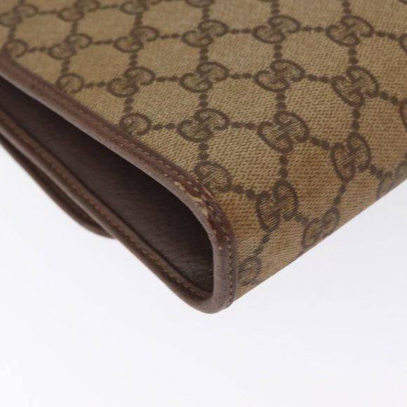 GUCCI GG Supreme Shoulder Bag PVC Beige Gold 004 115 6197 Auth 162108