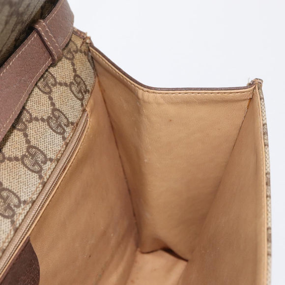 GUCCI GG Supreme Shoulder Bag PVC Beige Gold 004 115 6197 Auth 162108