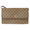 GUCCI GG Supreme Shoulder Bag PVC Beige Gold 004 115 6197 Auth 162108-2