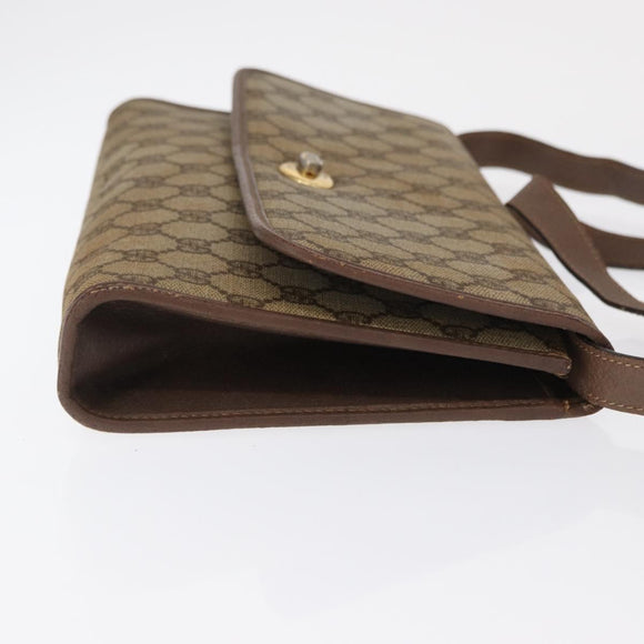 GUCCI GG Supreme Shoulder Bag PVC Beige Gold 004 115 6197 Auth 162108