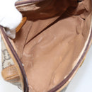 GUCCI GG Plus Supreme Shoulder Bag PVC Leather Beige Gold Auth 162109-11