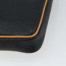 GUCCI Clutch Bag Leather Black Gold Auth 162110-16