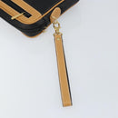 GUCCI Clutch Bag Leather Black Gold Auth 162110-8