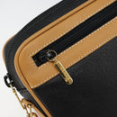 GUCCI Clutch Bag Leather Black Gold Auth 162110-17