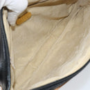 GUCCI Clutch Bag Leather Black Gold Auth 162110-11