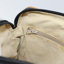 GUCCI Clutch Bag Leather Black Gold Auth 162110-21