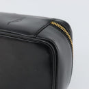 GUCCI Bamboo Vanity Hand Bag Leather Black Gold 032 1956 0151 Auth 162112-15