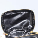 GUCCI Bamboo Vanity Hand Bag Leather Black Gold 032 1956 0151 Auth 162112-10