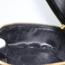 GUCCI Bamboo Vanity Hand Bag Leather Black Gold 032 1956 0151 Auth 162112-19