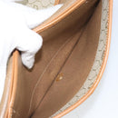 Christian Dior Honeycomb Canvas Clutch Bag PVC Beige Gold Auth 162115-20