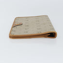 Christian Dior Honeycomb Canvas Clutch Bag PVC Beige Gold Auth 162115-3