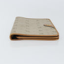 Christian Dior Honeycomb Canvas Clutch Bag PVC Beige Gold Auth 162115-4