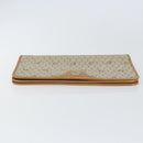 Christian Dior Honeycomb Canvas Clutch Bag PVC Beige Gold Auth 162115-6