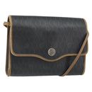 Christian Dior Honeycomb Canvas Shoulder Bag PVC Black Auth 162117-1