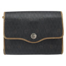 Christian Dior Honeycomb Canvas Shoulder Bag PVC Black Auth 162117-2