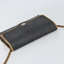 Christian Dior Honeycomb Canvas Shoulder Bag PVC Black Auth 162117-6