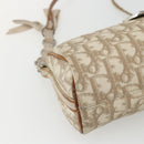 Christian Dior Trotter Canvas Shoulder Bag PVC Beige Silver Auth 162118-11