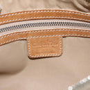 Christian Dior Trotter Canvas Shoulder Bag PVC Beige Silver Auth 162118-16