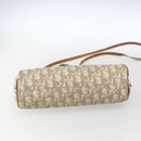 Christian Dior Trotter Canvas Shoulder Bag PVC Beige Silver Auth 162118-9
