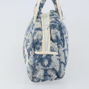 Christian Dior Trotter Canvas Hand Bag Pile Blue Auth 162119-4