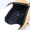 FENDI Zucchino Canvas Shoulder Bag Black Silver Auth 162122-12