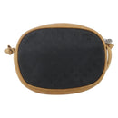 FENDI Zucchino Canvas Shoulder Bag Black Silver Auth 162122-2