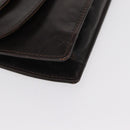 FENDI Shoulder Bag Leather Brown Gold Auth 162124-10