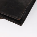 FENDI Shoulder Bag Leather Brown Gold Auth 162124-12