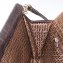 FENDI Shoulder Bag Leather Brown Gold Auth 162124-20