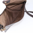 FENDI Shoulder Bag Leather Brown Gold Auth 162124-22