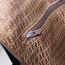 FENDI Shoulder Bag Leather Brown Gold Auth 162124-23