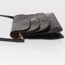 FENDI Shoulder Bag Leather Brown Gold Auth 162124-5