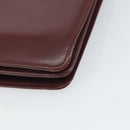 CARTIER Must Line Shoulder Bag Leather Bordeaux Gold Auth 162125-12